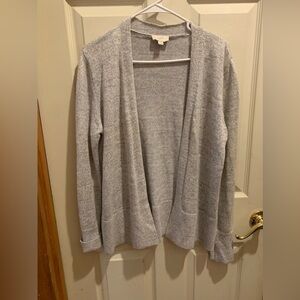 Loft grey cardigan size medium EUC